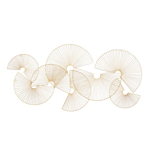 CosmoLiving by Cosmopolitan Gold Metal Contemporary Wall Décor